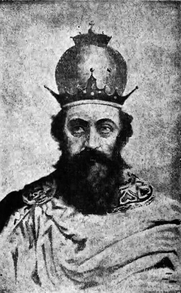Король Руси Даниил Галицкий. Рисунок начала ХХ века  Источник: dolgorukiy-dynastic.com